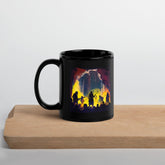 Close-up of NS-849 Black Glossy Coffee Mug handle detail.